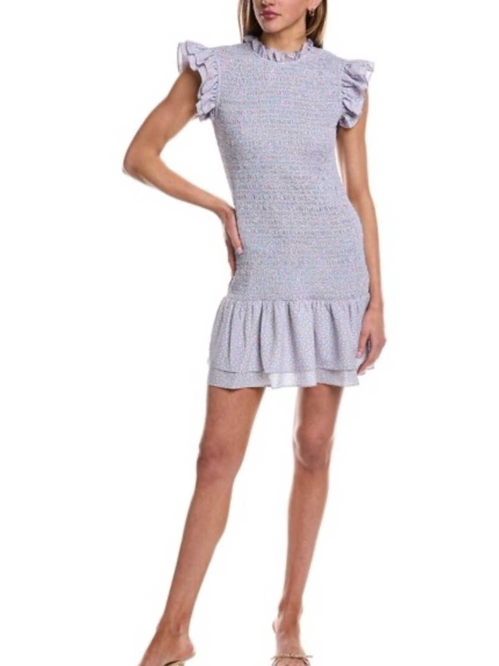 French Connection Smocked Ruffle Mini Dress